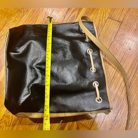 Yves Saint Laurent Black and Tan Crossbody Bag - Picture 8 of 13